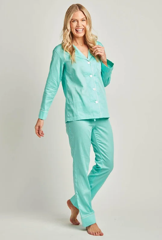 Egyptian Cotton Pajamas Aqua (Last Chance!)