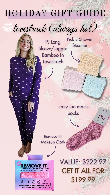 Lovestruck Pajama Gift Set (for the lady who's always HOT)