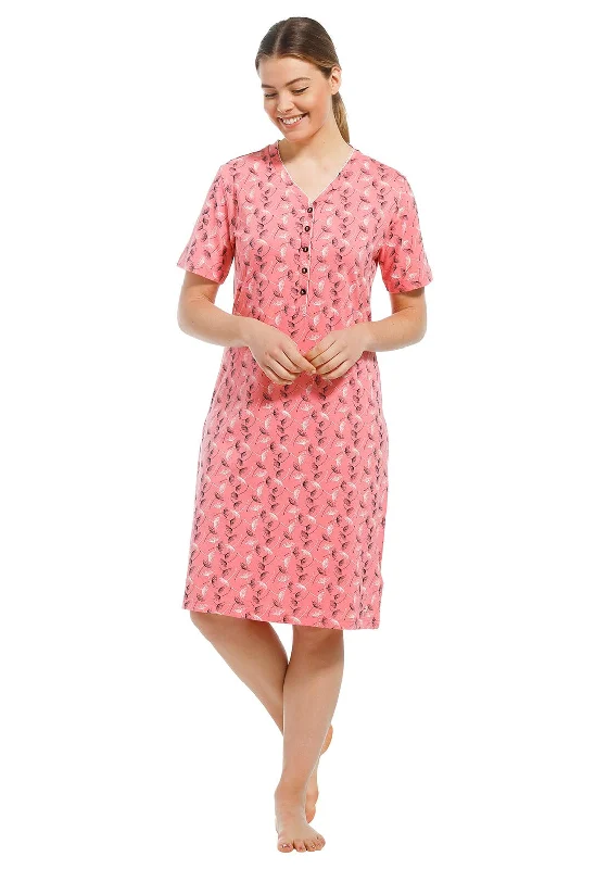 Pastunette V-neck Print Nightdress, Pink