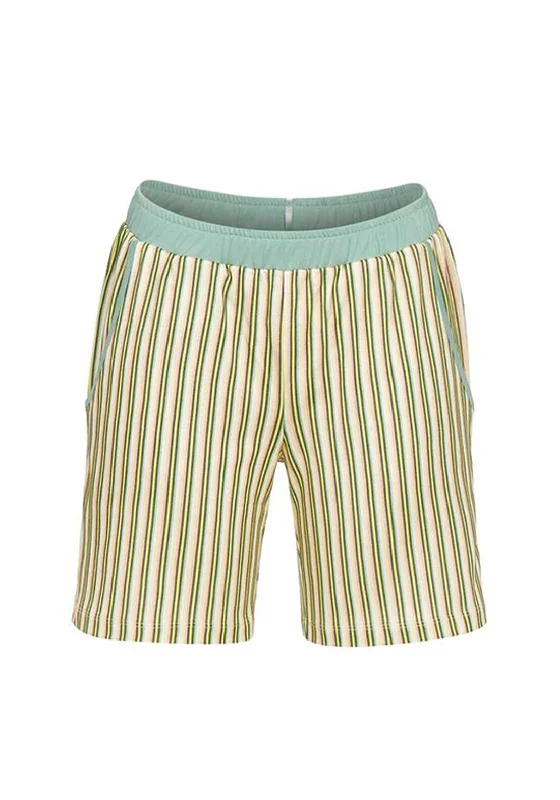 Ringella Bloomy Stripe Shorts, Green Multi