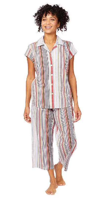 Capri Pajama Set - Silver Lake