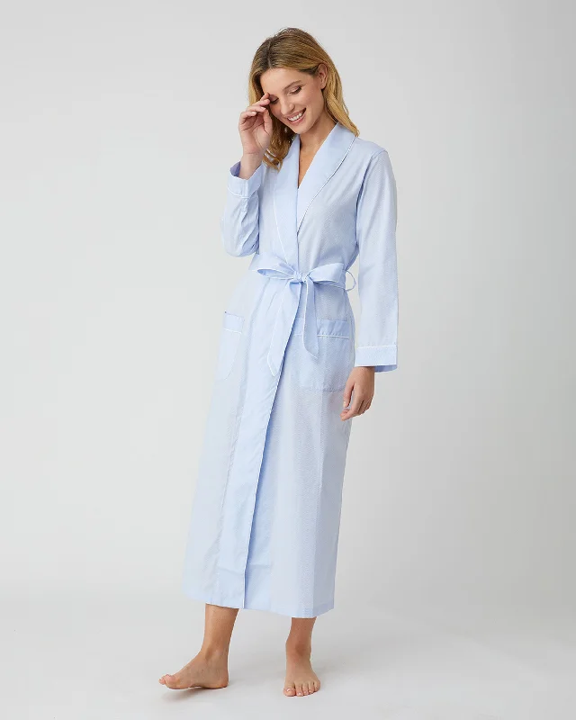 Women's Jacquard Dressing Gown - Blue