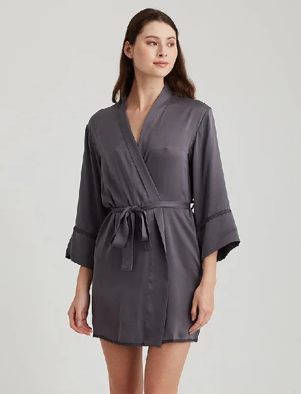 Pure Silk Short Robe